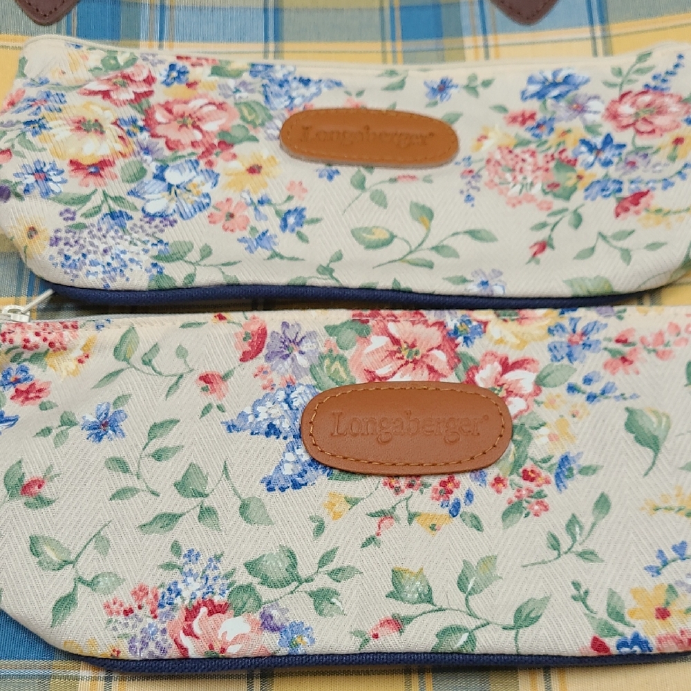 Longaberger Floral Patterned Pouches